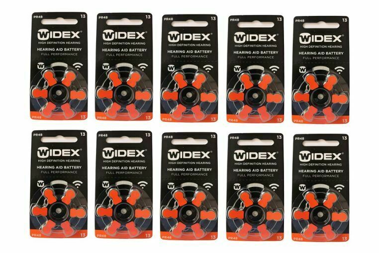 Widex Hearing Aid Battery Size 13(PR48) (5 X10 X 6=300 Batteries) FREE SHIPPING