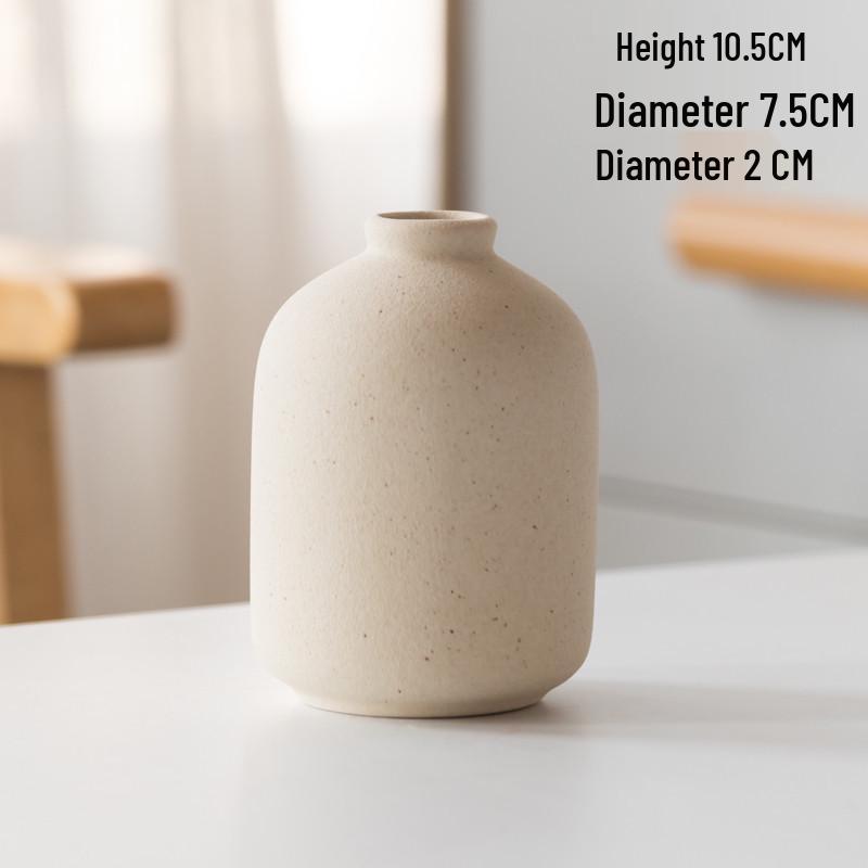 Скандинавская ретро керамическая ваза цвета ржавчины с черными пятнами