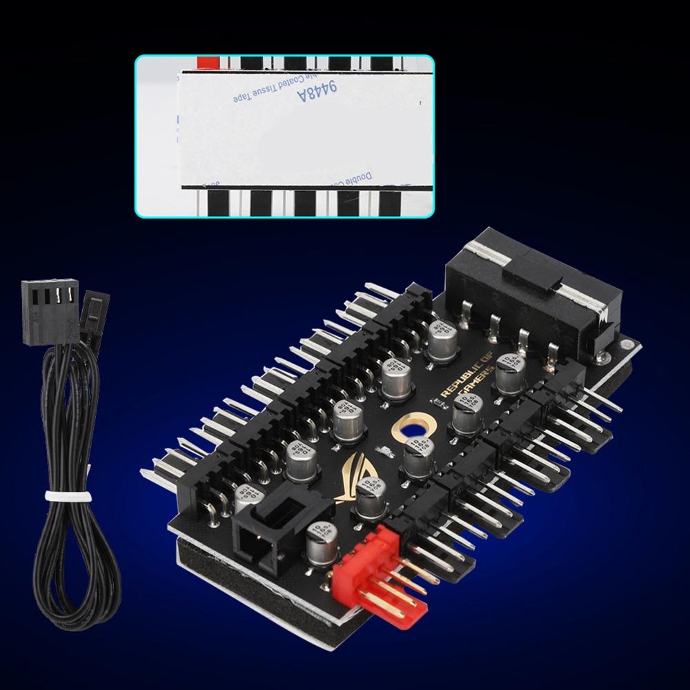 4Pin Fan Hub 10 Channel PWM Fan Hub Practical PC Fan Hub  Computer Chassis