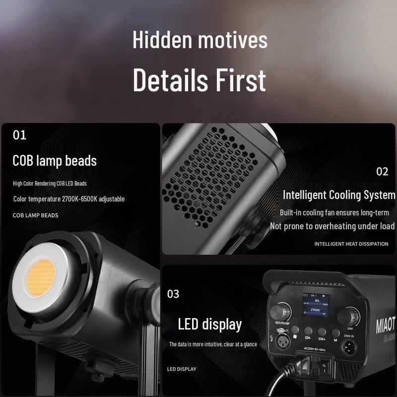 MiaoTu CL200B 200 Вт двухцветный светодиодный студийный свет с комплектом восьмиугольного софтбокса 95 см