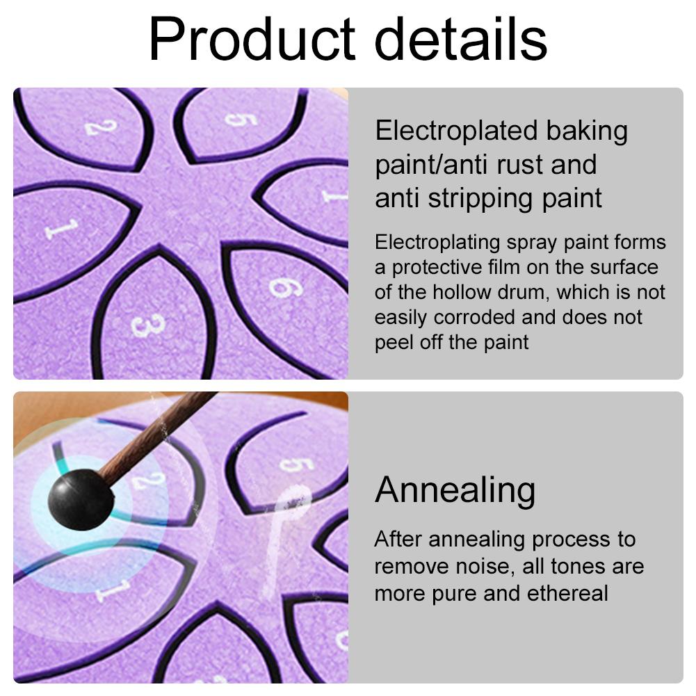 3-дюймовый 6-нотный ручной барабан Sound Healing Instruments Rain Drum Instrument