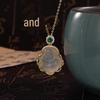 Women's Light Luxury Buddha Necklace - New 2024 White Chalcedony Clavicle Chain Pendant for Sweaters