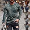 Men's T Shirt Graphic Abstract Neck Clothing Apparel Outdoor Long Sleeve Print Fashion Designer Vintage