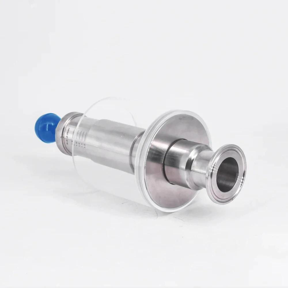 1,5" Tri Clamp 0,2-2,2 Бар Регулируемый Предохранительный клапан прямого действия Санитарная Нержавеющая сталь SUS304 Пивоварение