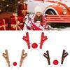 Мультяшные Милые Рождественские Украшения для Машины Оленьи Рога Автомобиль Оленьи Рога Комплект Внешние Аксессуары