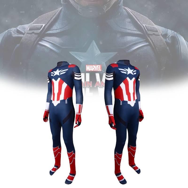 Костюм-боди Marvel Капитан Америка 4-в-1 Косплей-костюм для мужчин в возрасте 18-24 лет