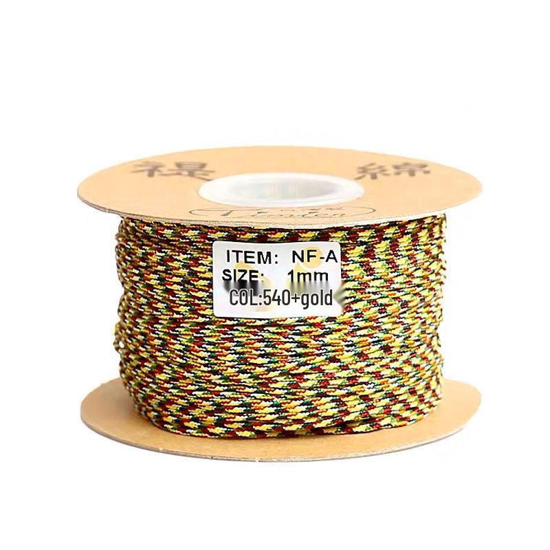 Пятицветный плетеный шнурок для браслета: Нить Ваджра из нефрита для Вэньвань, буддийских бусин, бодхи «Звезда и Луна» и бисерных нитей