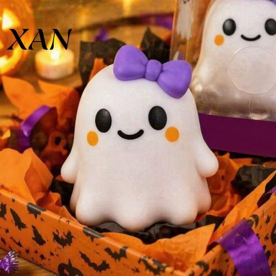 Stress Relieving Toy Halloween Bow Ghost Squeeze Toy, Relief Cartoon Sensory Anxiety Soft Stretchy Party Favors for Adults Kids Fidget Balls