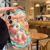 Phone case: 2D flat design suitable for Samsung Galaxy A34 A35 M05 M06 S20 S22 S21 FE Plus 5G protective case, rainbow unicorn, perfect Christmas and 