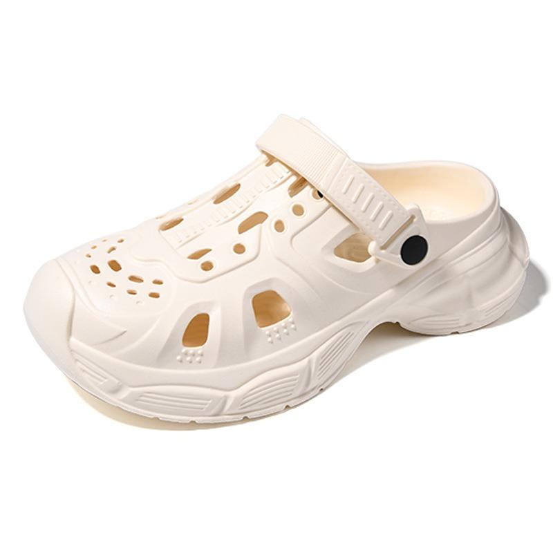 Summer New Men's Hole Shoes Platform Non-slip Wear-resistant Fashion Simple Leisure Outdoor Beach Bag Head Drag