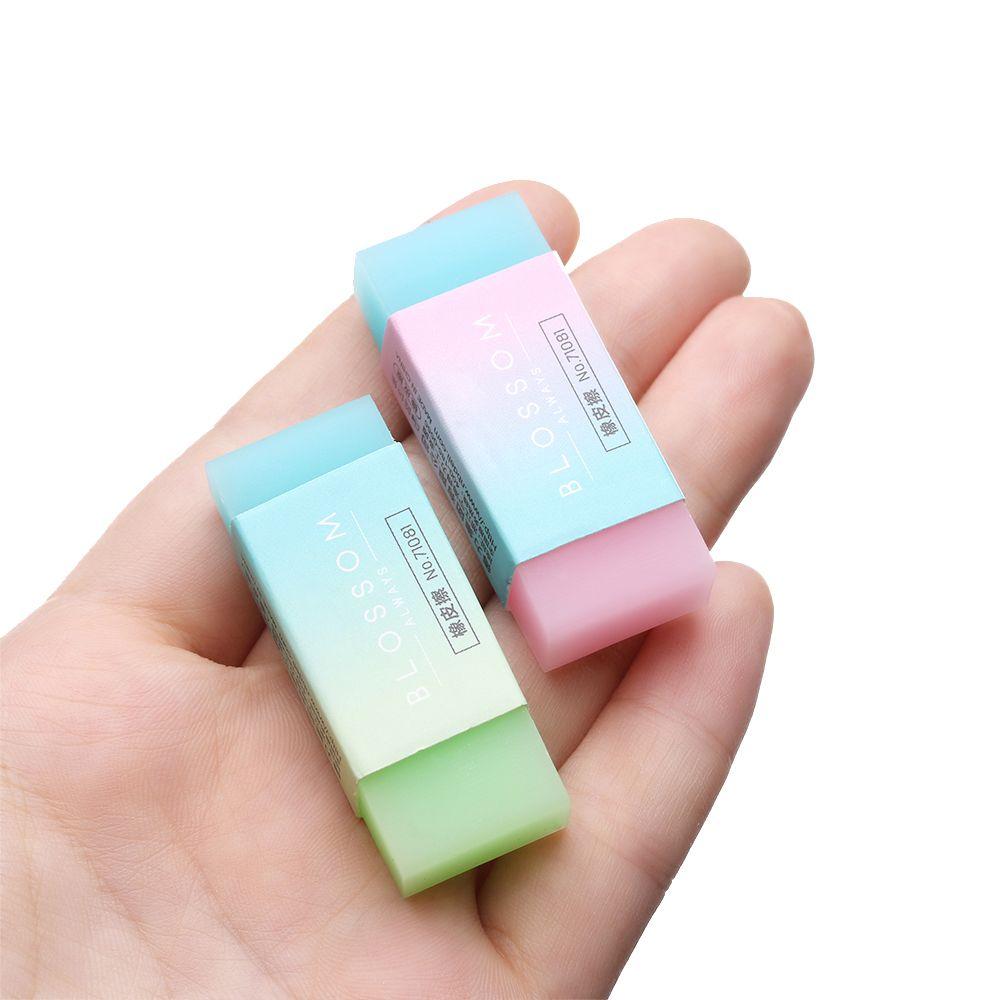 Stationery Durable Professional Soft Rubber Erasers Cube Pencil Eraser Jelly Colored