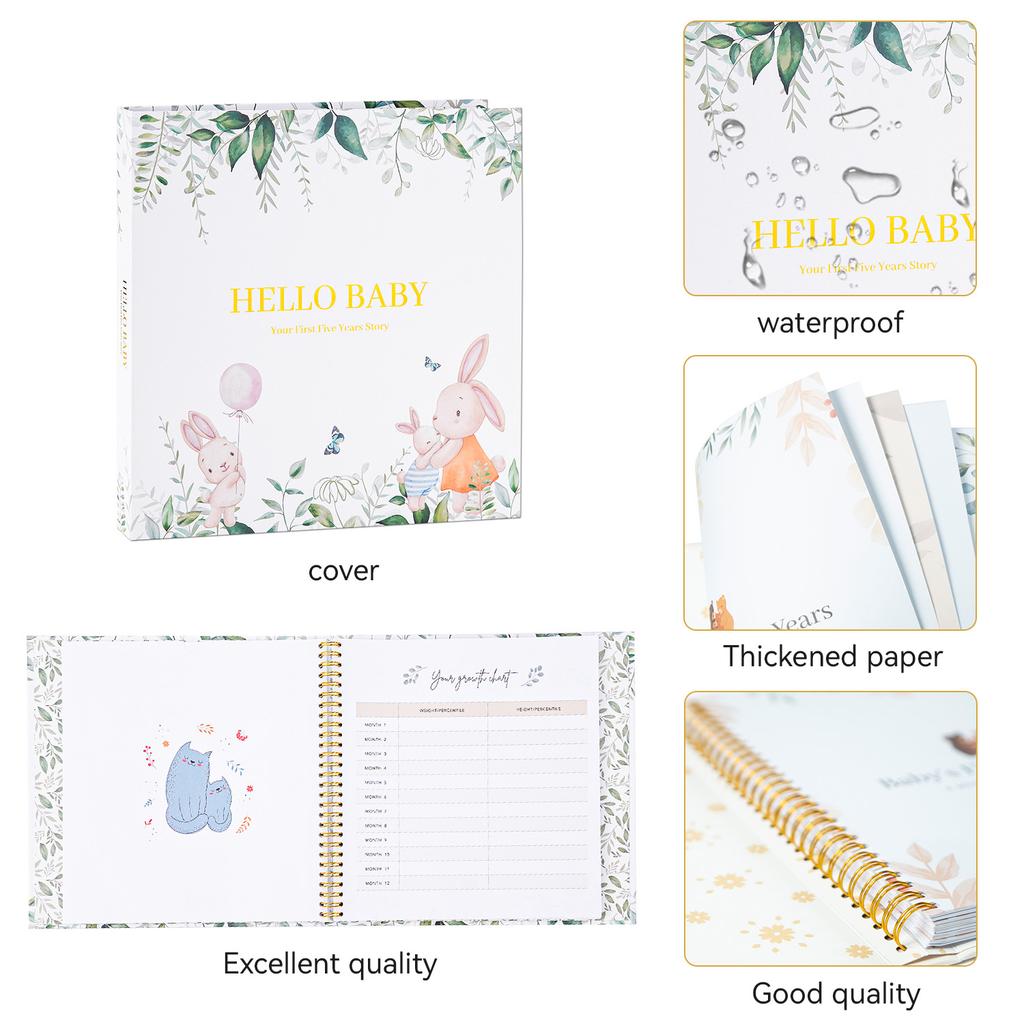 Детская книга памяти о беременности Сделай сам Семейная книга записей о росте детей Фотоальбом Первый год Альбом для скрапбукинга Книга памяти для новоиспеченных родителей