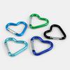 20 шт. карабин в форме сердца, прочный алюминиевый брелок с пружинным крючком для рюкзака