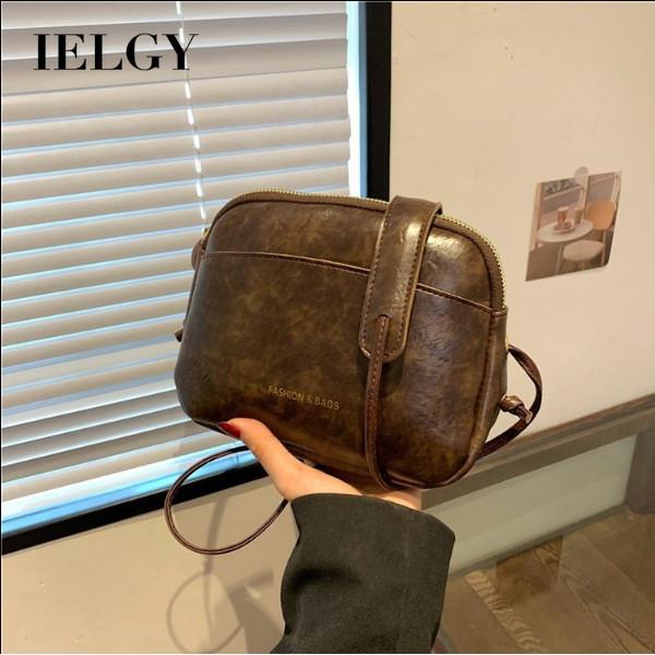 Ielgy Small Square Bag Fashion Simple Large-Capacity One-Shoulder Messenger Casual Trendy Shoul