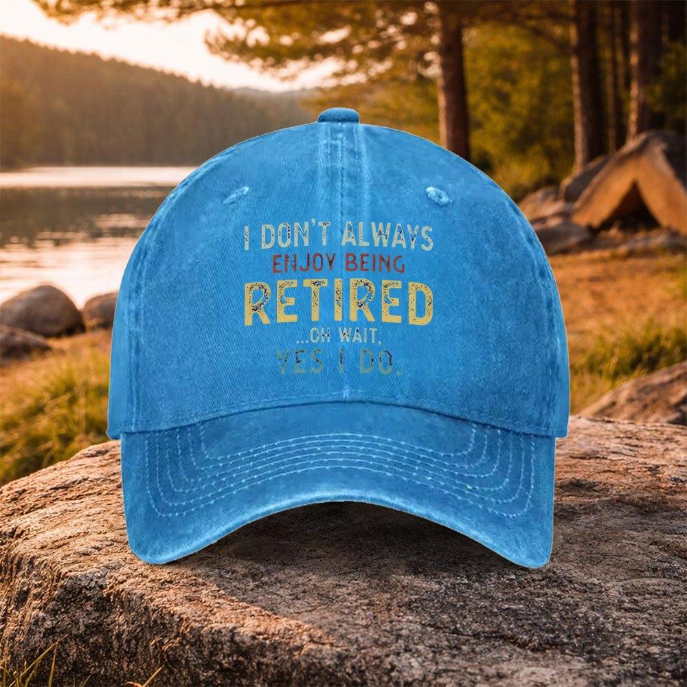 RetireUnisext Life Print Washed Baseball Cap for Golf Casual Outdoor Unisex Unisexs Hat