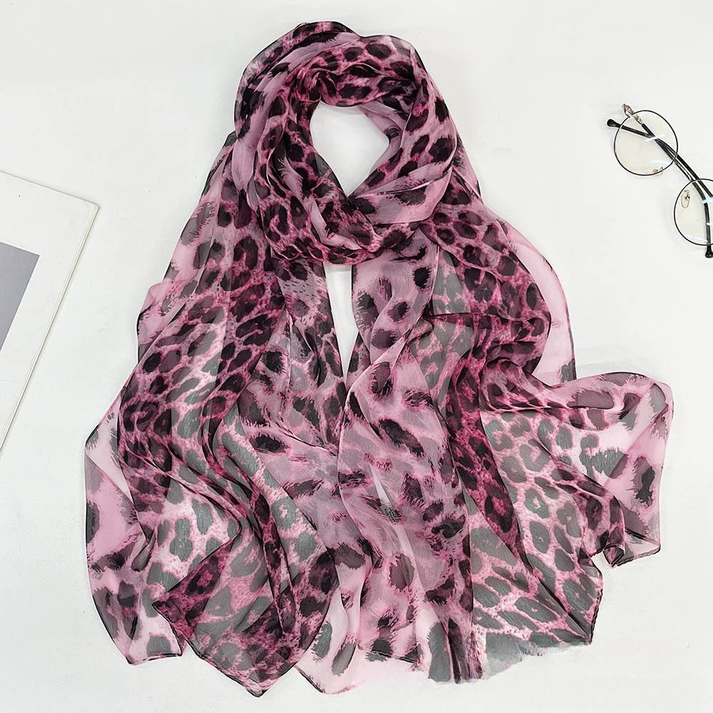 Sunscreen Silk Scarf Seaside Beach Towel Long Ladies Silk Scarf Lotus Pond Moonlight Thin Silk Scarf