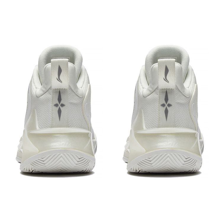 Баскетбольные кроссовки LiNing Blade 3 White Pearl с амортизацией, нескользящие, износостойкие, с высоким берцем, белые мужские баскетбольные кроссовки Cloud Mist ABAS089-1