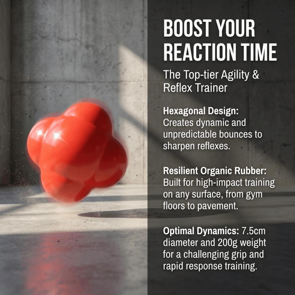 Natural Rubber Reaction Ball High Bounce Training Ball Portable Agility Ball Indoor Outdoor