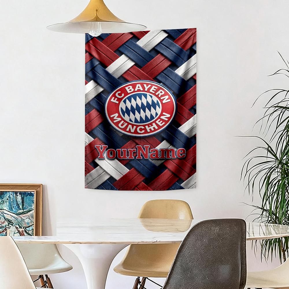 Fc Bayern Mnchen Custom Your Name Wall Decor Tapestry Art For Pet Memorial Birthdaywedding Party Backdrop Family Gift