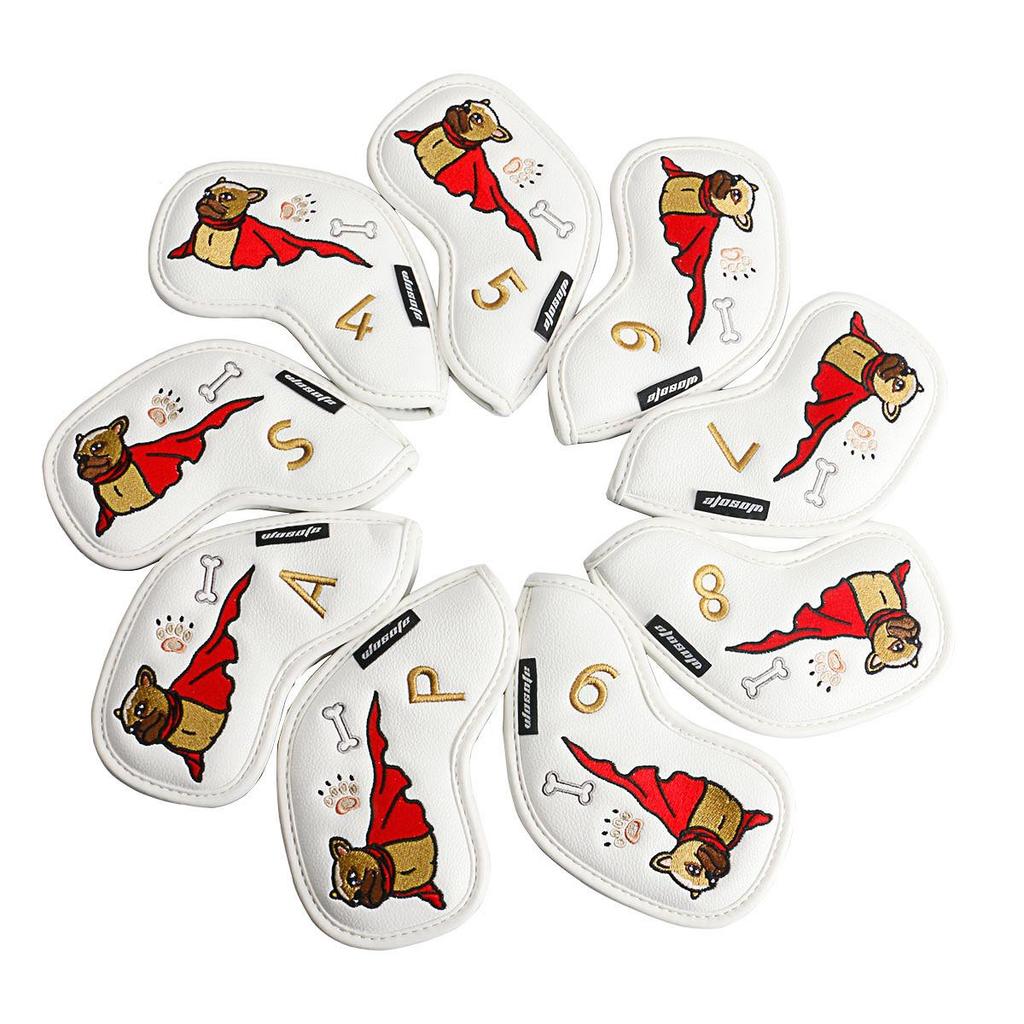 Чехол на головку гольф-айрона «Французский бульдог» - Защитный чехол из ПУ, Милый дизайн