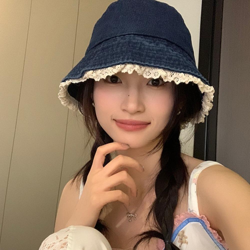 Face Covering Fisherman Hat Retro Bowl Hat Versatile Beach Hat  Summer