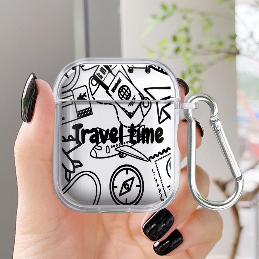 Прозрачные чехлы для наушников Чехол-крышка для Airpods Pro2 Pro Pro3 2 1 4 3 Время в пути на самолете