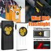 LED Pocket Light Flashlight Keychain Torch Type-C Rechargeable Lightweight Work Lamp with Magnet for Camping Hiking Emergency