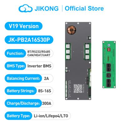 JIKONG V19 Бытовой инвертор энергии BMS 8S/24V 16S/48V Li-ion/ Lifepo4/ LTO Аккумулятор BMS JK-PB2A16S20P