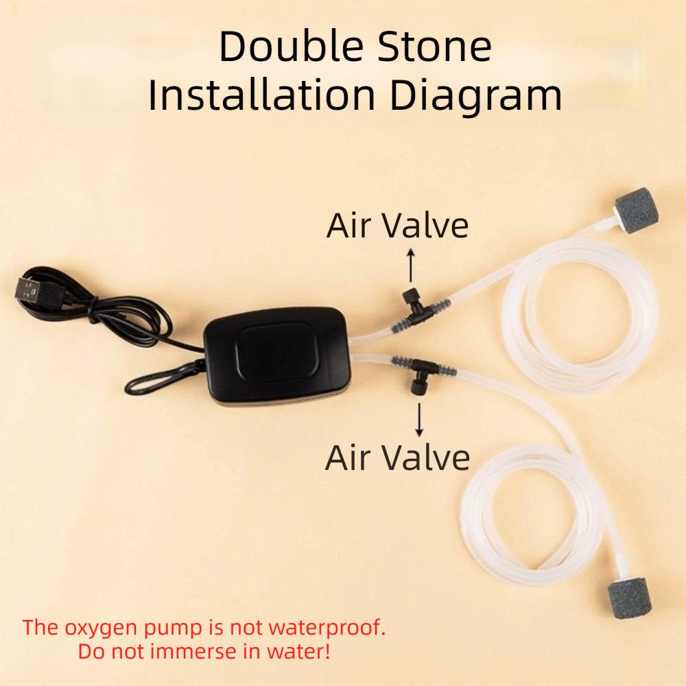 Mini Fish Tank Oxygen Pump Efficient USB Oxygenator Portable Aquarium Aerator Fish Farming