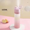 650ML Creative Spray Water Bottle Outdoor Sports Fitness Portable Multi-function Woman And Man Spray Water Bottle
