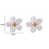Retro Pearl Earrings Ear Studs Irregular Earrings Sweet Flower Earrings Studs  Unisex