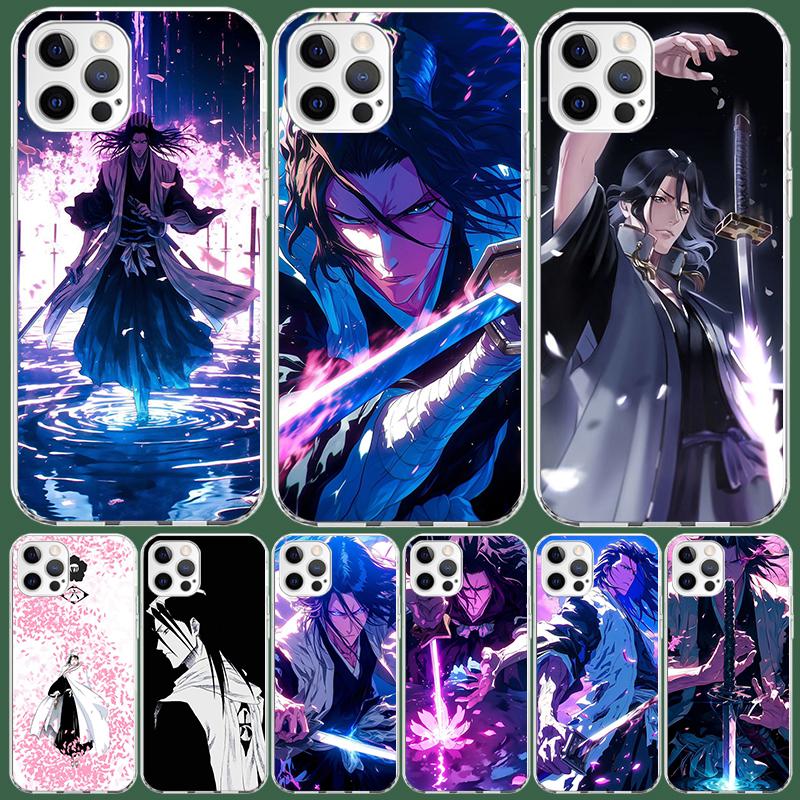 Чехол для телефона Bleach Kuchiki Byakuya Для iPhone 11 12 13 Mini 14 15 Plus 17 Air 16 Pro Max 16E 7 8 SE Арт Индивидуальный Coque Capa Cas