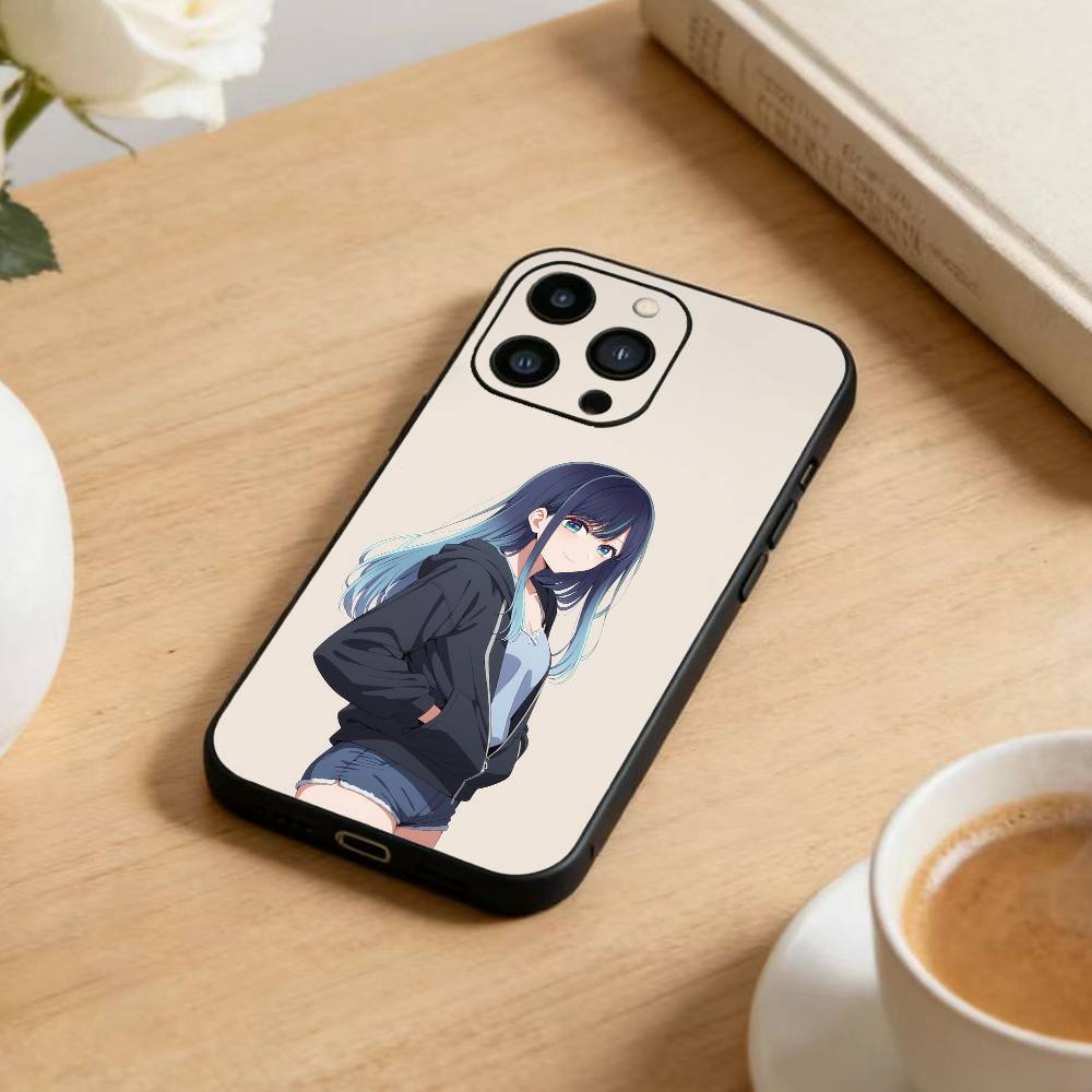 Чехол для телефона с аниме Oshi no Ko для iPhone 16, 15, 14, 13, 12, 17, Pro Max, Plus, силиконовый, черный