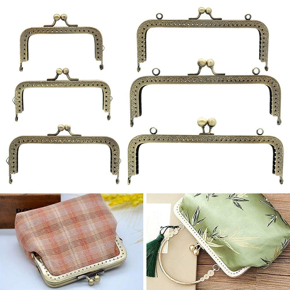Bag Hardware Purse Frame Kiss Clasp Vintage Purse Frame Mini Bag Kiss Clasp Lock DIY Craft