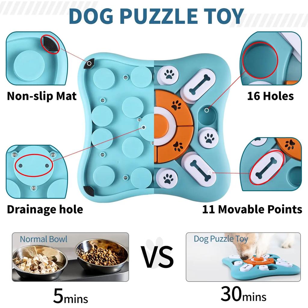 IQ Training Dog Treat Puzzle Toys for Interactive & Mental Stimulating,Fun Slow Feeder,Large Medium Small Dogs Enrichment Toys