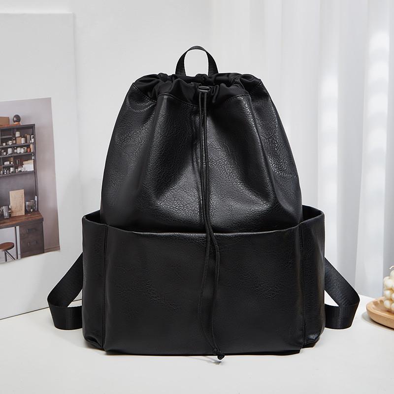IELGY Large Capacity Drawstring Pocket Backpack Fashion Backpack Casual Water Repellent