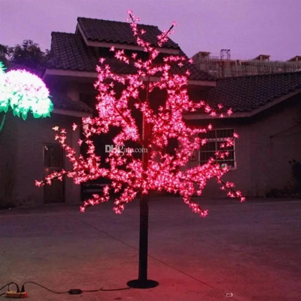 2M LED Artificial Cherry Blossom Tree Light Christmas Light 480pcs LED Bulbs 110 220VAC Rainproof fairy garden Christmas decor