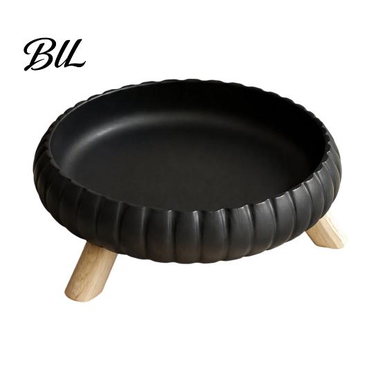 Aromatherapy Organizer Round Storage Tray with Wavy Edge And Three Legged Support, Minimalist Modern Home Decor Jewelry Tray, Multipurpose Desktop for
