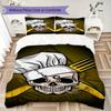 Chef Hat Skull Pattern Bedding,Quilt Set Quilt Cover Pillowcase Home Birthday Gift (1*duvet cover+2*pillowcase,without core)SSJT0917190