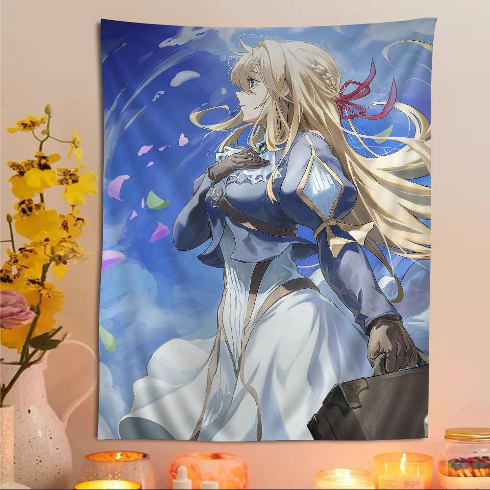 Anime Vviolet Eevergarden Colorful Tapestry Wall Hangin Bohemian Wall Tapestries Mandala Wall Hanging Sheets