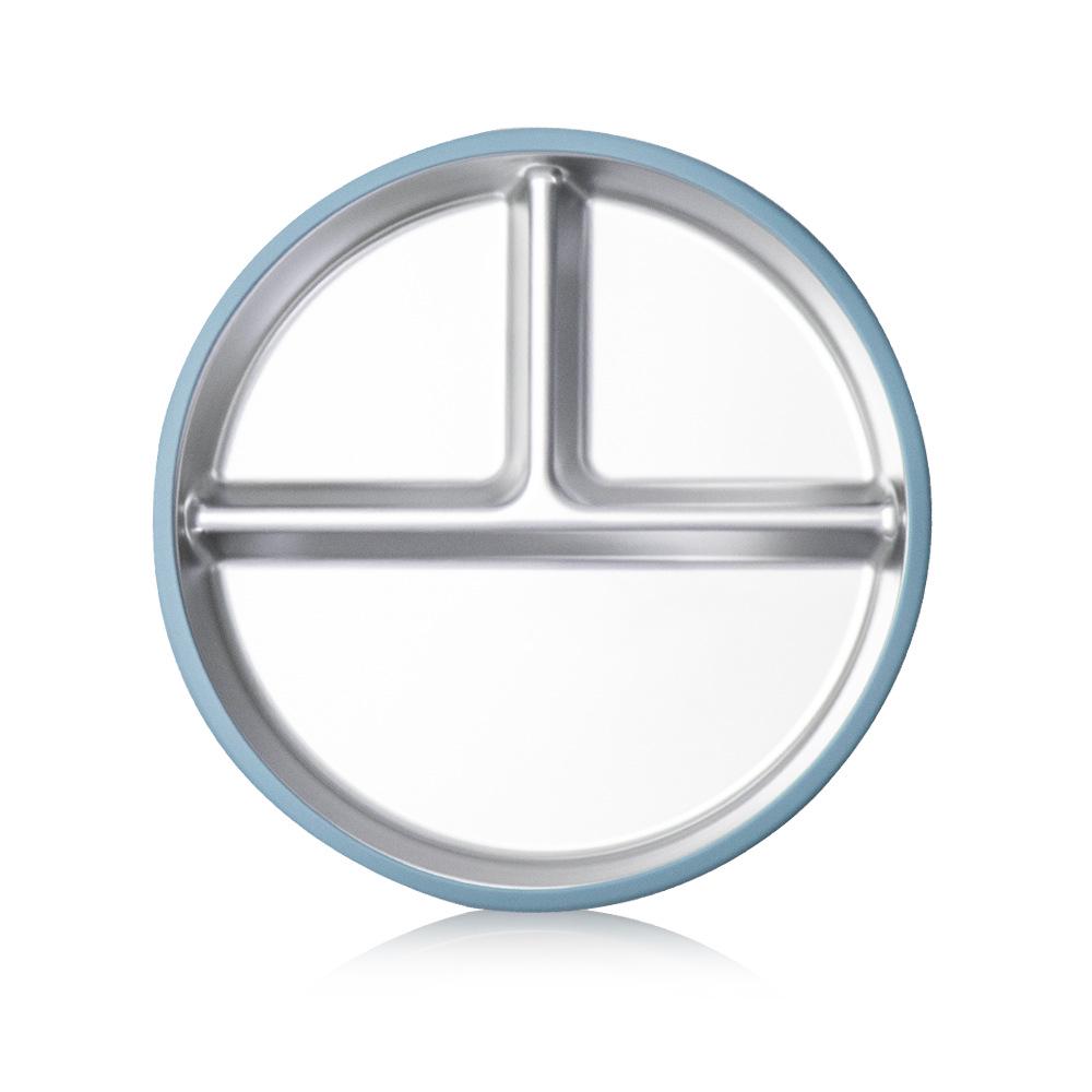 Детский обеденный набор из нержавеющей стали с противоскользящим силиконовым присосом и столовыми приборами