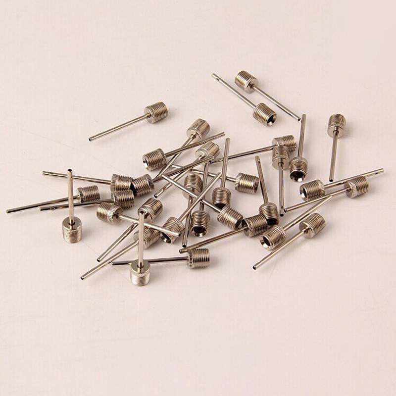50PCS Stainless Steel Sports Ball Inflating Pump Pins Soccer Football Basketball Air Valve Adaptor Needle for Inflatable Sports