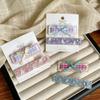 2Pcs/set Barrettes Cartoon Cat Hairpin Korean Style Korean Hair Clip Bow Plaid Hair Clip Holiday