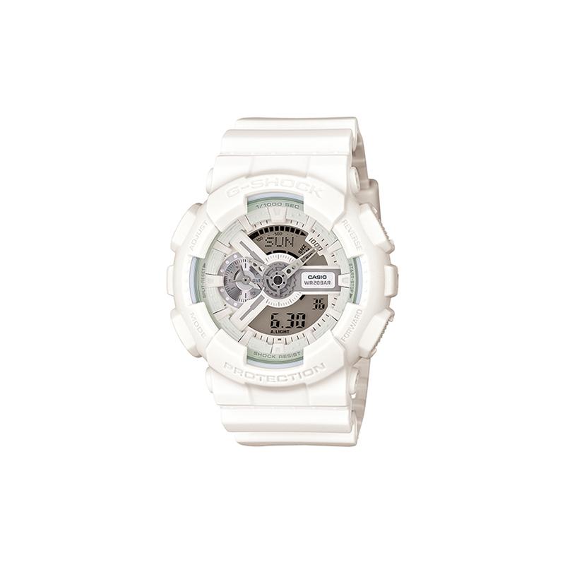 Casio Серия с двойным дисплеем LCD/стрелки модный тренд классические спортивные водонепроницаемые кварцевый механизм резиновый ремешок японские и корейские часы мужские GA-110BC-7A