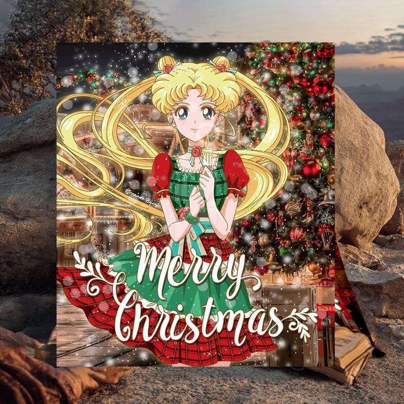1PC Christmas anime Princess Flannel Blanket Gift, Suitable for Both Men And Women, Soft Ideal for Beds And Sofa, Birthday Or Christmas Gift