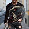 Men's Eagle Prints T Shirt Long Sleeve Shirt Crew Neck Outdoor Street 3D Print Clothing Apparel