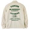 Vanson Men's Swing Top Mesh Coach Jacket in Ivory/Black