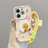 KEYSION Мультяшный милый плюшевый чехол с вышивкой для TECNO Spark Go 2024 20 20C со шнурком из искусственной кожи, противоударный чехол для телефона Pop 8