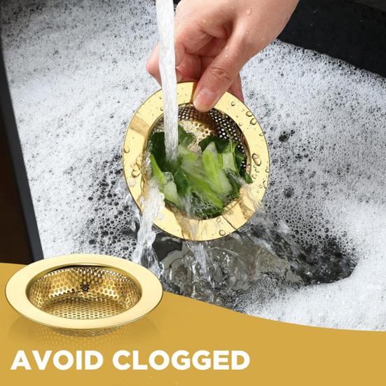 3 шт. Фильтр для раковины Набор сливных фильтров из нержавеющей стали Износостойкая крышка для слива раковины Сетчатая пробка для раковины с заглушкой Сборщик мусора для кухни