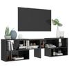 Vidaxl Szafka Pod Tv, Szara, Wysoki Połysk, 149X30X52 Cm